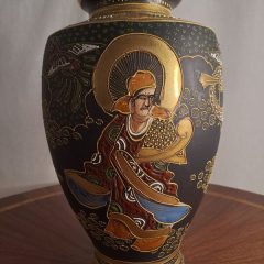 Vase faïence de Satsuma - vue rapprochée face 2